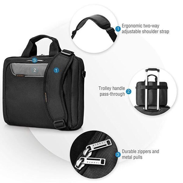 Everki Advance Laptop Bag - Briefcase EKB407NCH 5 1