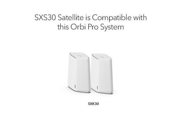 Netgear Orbi Pro Wifi 6 Mini AX1800 Business Dual-Band Mesh Add-On Satellite SXS30 G3 779X536 V2 tcm159 128667