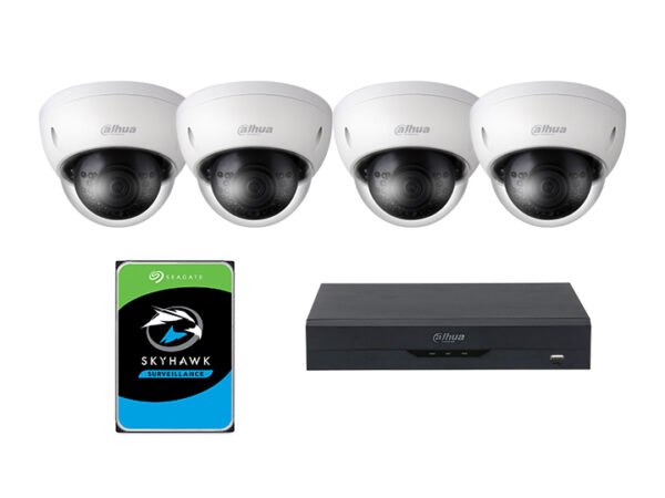 Dahua 4Ch 2MP Dome CCTV 1TB Kit COMBINED PACKAGE