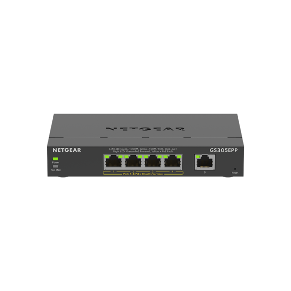 Netgear 5 SOHO Plus PoE+ Gigabit Ethernet Switch 120W GS305EPP 100AUS 1