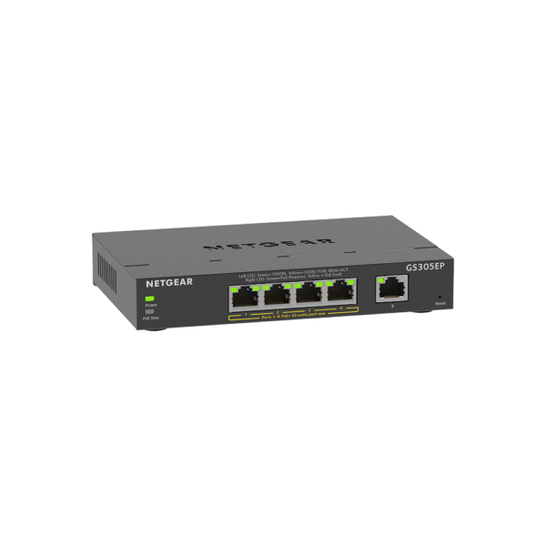 Netgear 5 Port SOHO Plus PoE+ Gigabit Ethernet Switch 63W GS305EP 2