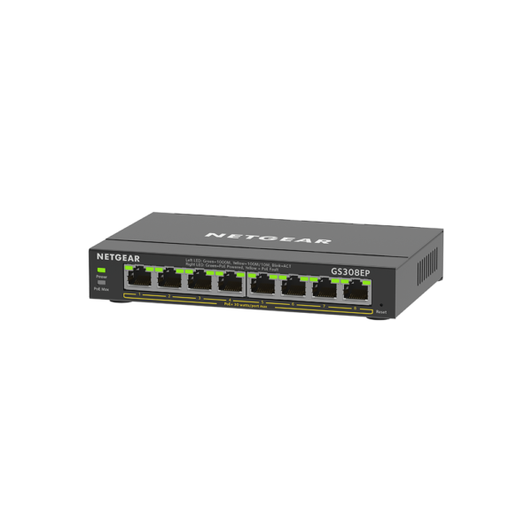 Netgear 8 SOHO Plus PoE+ Gigabit Ethernet Switch 63W GS308EP 100AUS 3
