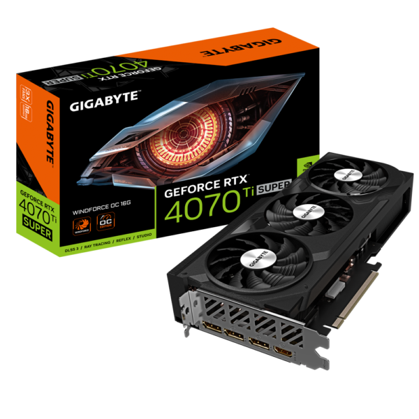 Gigabyte RTX 4070 Ti Super WFOC 16GB GeForce RTX 8482 4070 Ti SUPER WINDFORCE OC 16G 01