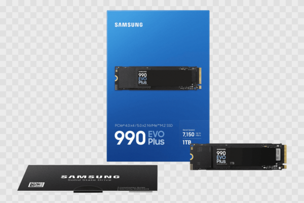 Samsung 990 Evo+ 1TB M.2 NVMe 171024012258 MZ V9S1T0BW 004 PKG Full Shot Black