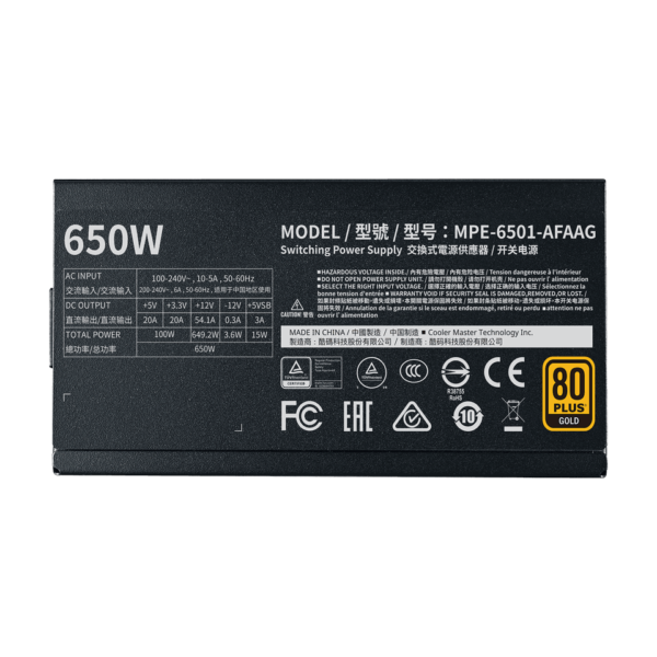 CM 650W Gold PSU Modular mwe gold 650 v2 full modular gallery v3 3