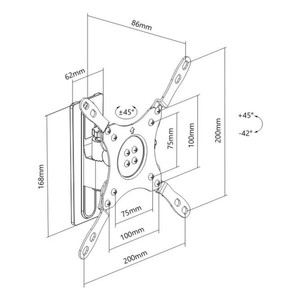 SPEED Pivot TV Wall Mount 6 22