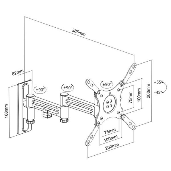 SPEED Full Motion TV Mount 7 16