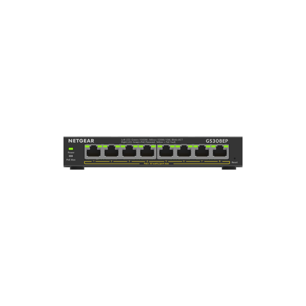 Netgear 8 SOHO Plus PoE+ Gigabit Ethernet Switch 63W GS308EP 100AUS 2