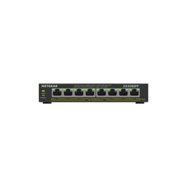 Netgear 8 SOHO Plus PoE+ Gigabit Ethernet Switch 123W GS308EPP 100AUS 2