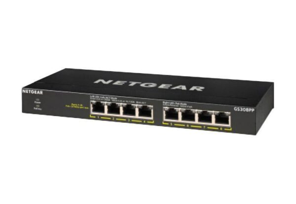 Netgear GS308PP SOHO 8-Port Gigabit PoE+ Unmanaged Switch GS308PP 100AJS 1