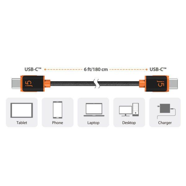 J5create USB-C to USB-C Cable JUCX24 3