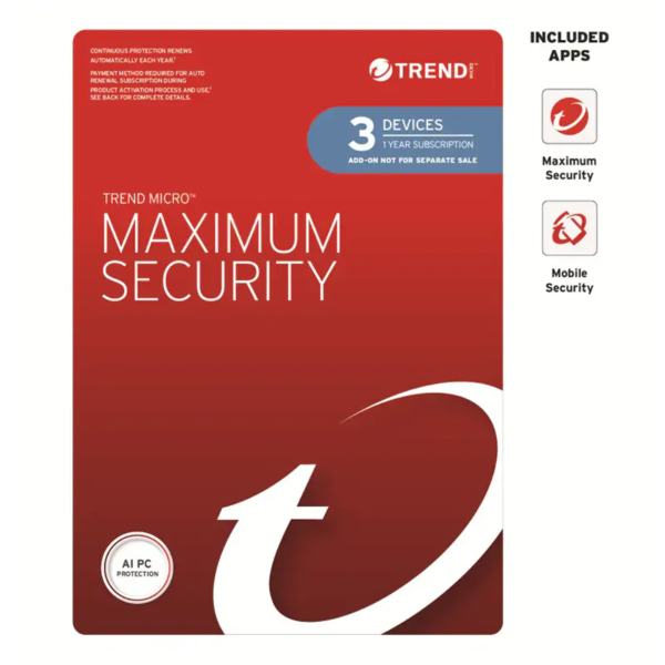 Trend Micro Max Security 3Dev TICEWWMGXY331B