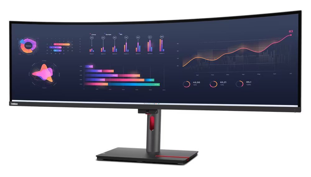 Lenovo ThinkVision P49w-30 49" Curved Monitor (63DBRAR1AU) 2 Lenovo ThinkVision P49w-30 49" Curved Monitor (63DBRAR1AU) - Image 2