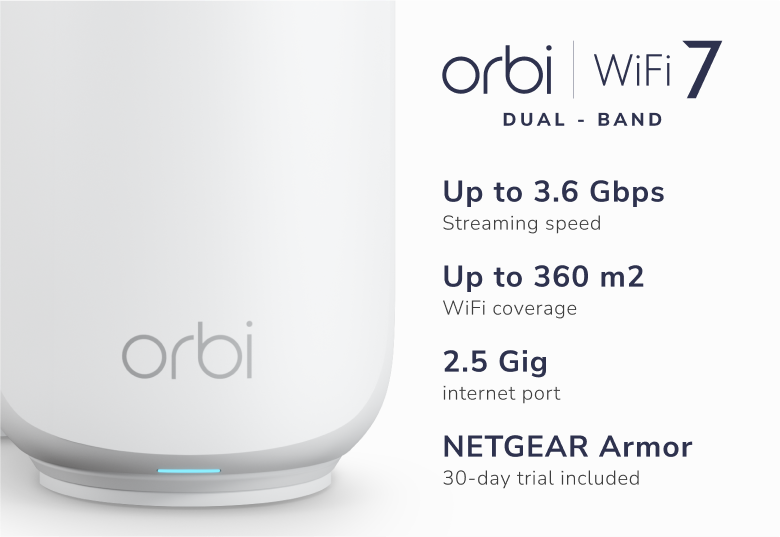 NG Orbi 370 D/Band WiFi 7 Mesh (RBE372-100APS) 4 NG Orbi 370 D/Band WiFi 7 Mesh (RBE372-100APS) - Image 4